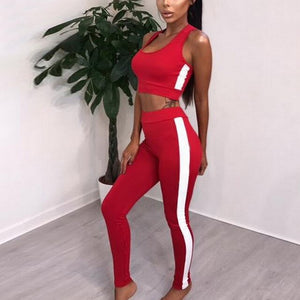 Vertvie Women's Yoga Pants Sportswear Fitness Yoga Suit Sport Set Female Gym Workout Jumpsuit Top Female Tracksuit Tights 2019