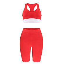 Load image into Gallery viewer, Vertvie Women&#39;s 2 Pieces Sport Set Women&#39;s Tracksuit Fitness Gym Workout Solid Tank Tops Yoga Pants Quick Dry Sports Sets